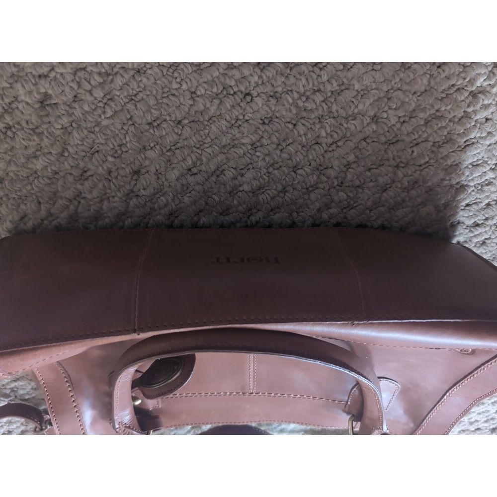 Born Chestnut brown leather Shoulder/ handbag large Metal logo‎ nice - Picture 6 of 9